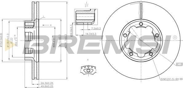 Bremsi CD5261V - Гальмівний диск avtolavka.club