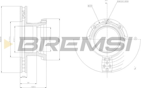 Bremsi CD5216V - Гальмівний диск avtolavka.club