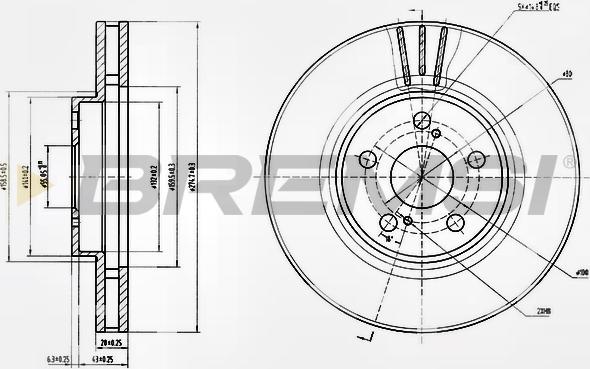 Bremsi CD6957V - Гальмівний диск avtolavka.club