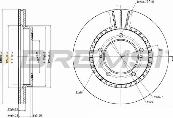 Bremsi CD6979V - Гальмівний диск avtolavka.club