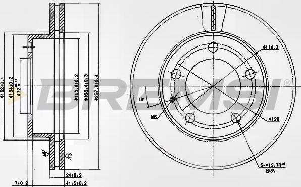 Bremsi CD6496V - Гальмівний диск avtolavka.club