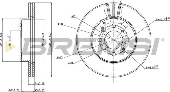 Bremsi CD6448V - Гальмівний диск avtolavka.club