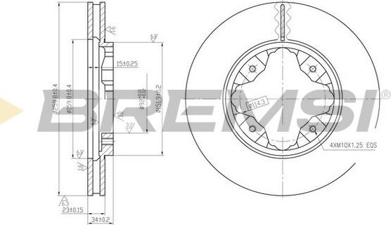 Bremsi CD6450V - Гальмівний диск avtolavka.club