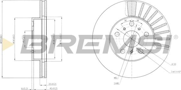 Bremsi CD6403V - Гальмівний диск avtolavka.club