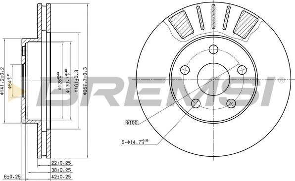 Bremsi CD6411V - Гальмівний диск avtolavka.club