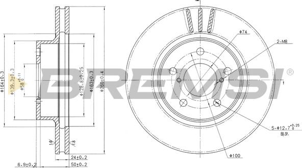 Bremsi CD6485V - Гальмівний диск avtolavka.club