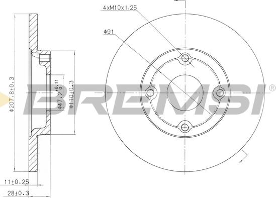 Bremsi CD6422S - Гальмівний диск avtolavka.club