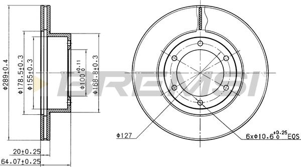 Bremsi CD6596V - Гальмівний диск avtolavka.club