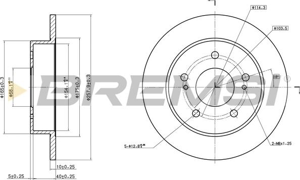 Bremsi CD6549S - Гальмівний диск avtolavka.club