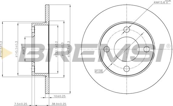 Bremsi CD6563S - Гальмівний диск avtolavka.club