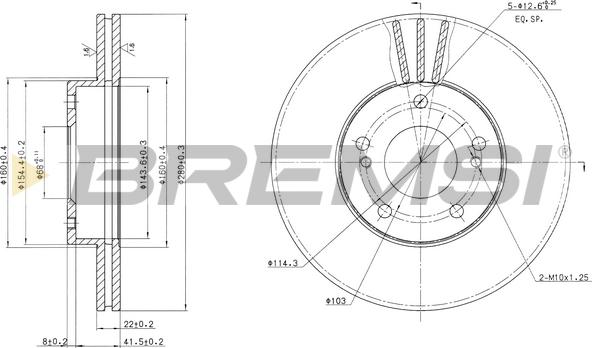 Bremsi CD6600V - Гальмівний диск avtolavka.club