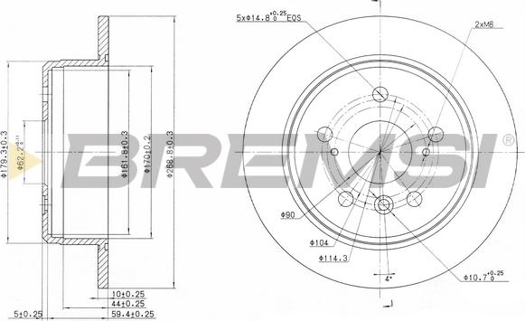 Bremsi CD6684S - Гальмівний диск avtolavka.club