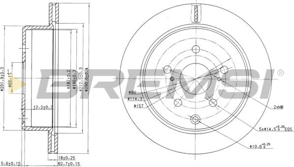 Bremsi CD6687V - Гальмівний диск avtolavka.club