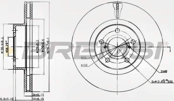 Bremsi CD6679V - Гальмівний диск avtolavka.club