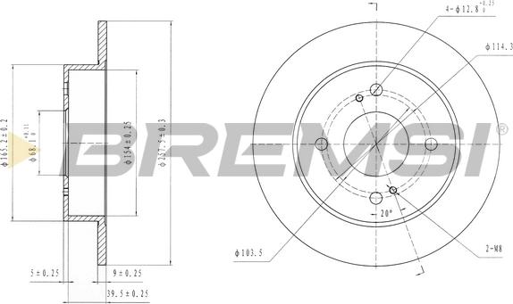 Bremsi CD6674S - Гальмівний диск avtolavka.club