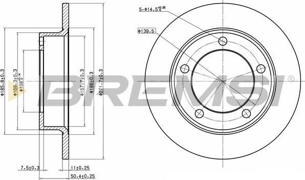 Bremsi CD6092S - Гальмівний диск avtolavka.club