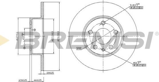 Bremsi CD6067S - Гальмівний диск avtolavka.club