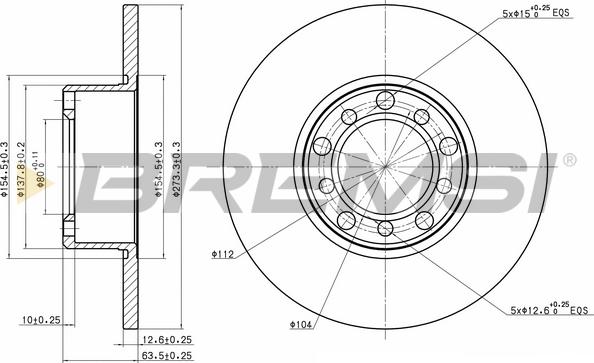 Bremsi CD6008S - Гальмівний диск avtolavka.club