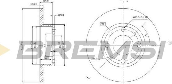 Bremsi CD6083S - Гальмівний диск avtolavka.club