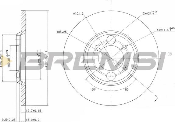 Bremsi CD6034S - Гальмівний диск avtolavka.club