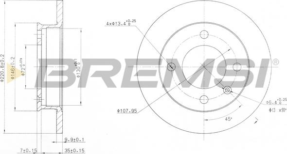 Bremsi CD6079S - Гальмівний диск avtolavka.club