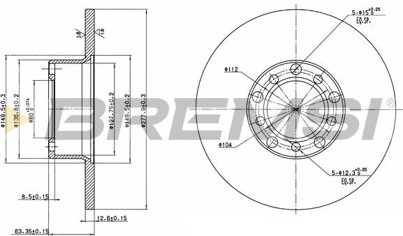 Bremsi CD6071S - Гальмівний диск avtolavka.club