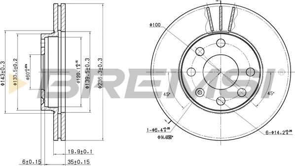 Bremsi CD6151V - Гальмівний диск avtolavka.club