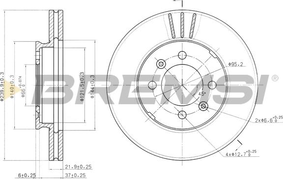 Bremsi CD6189V - Гальмівний диск avtolavka.club