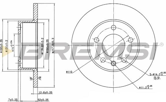 Bremsi CD6131S - Гальмівний диск avtolavka.club