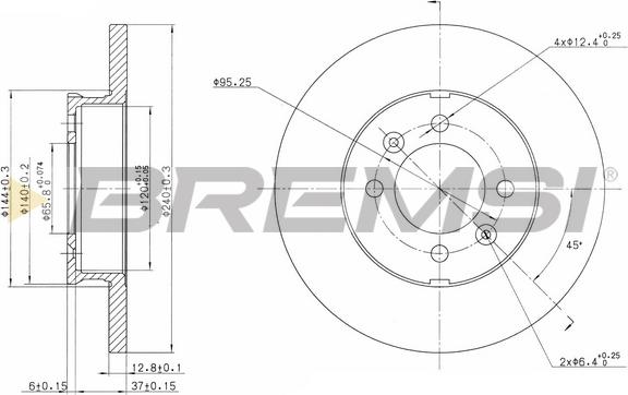 Bremsi CD6123S - Гальмівний диск avtolavka.club