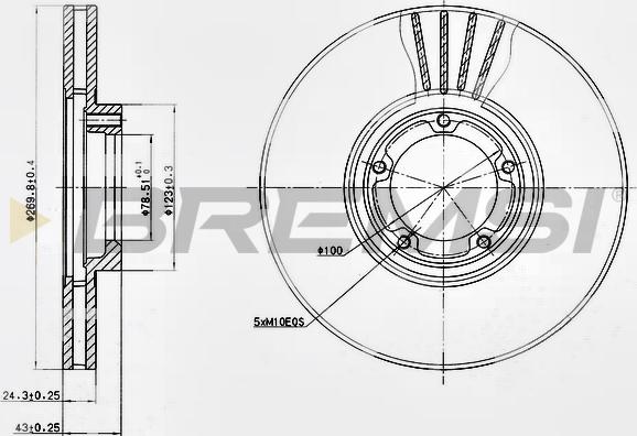 Bremsi CD6849V - Гальмівний диск avtolavka.club