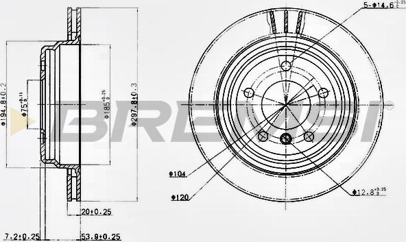 Bremsi CD6836V - Гальмівний диск avtolavka.club