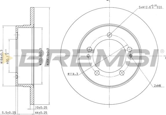 Bremsi CD6825S - Гальмівний диск avtolavka.club