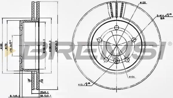 Bremsi CD6873V - Гальмівний диск avtolavka.club