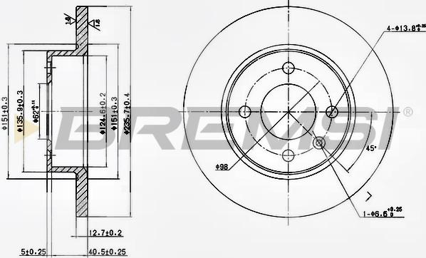 Bremsi CD6359S - Гальмівний диск avtolavka.club