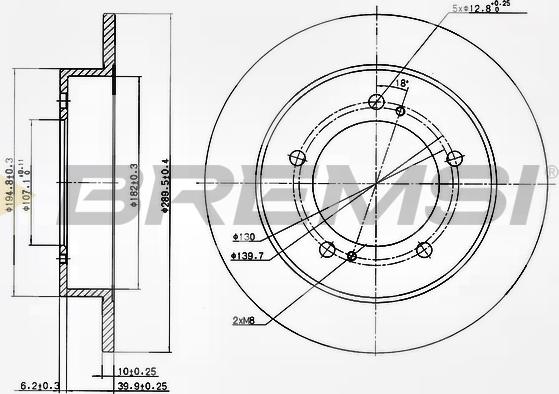 Bremsi CD6351S - Гальмівний диск avtolavka.club