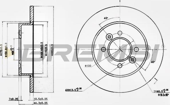 Bremsi CD6362S - Гальмівний диск avtolavka.club