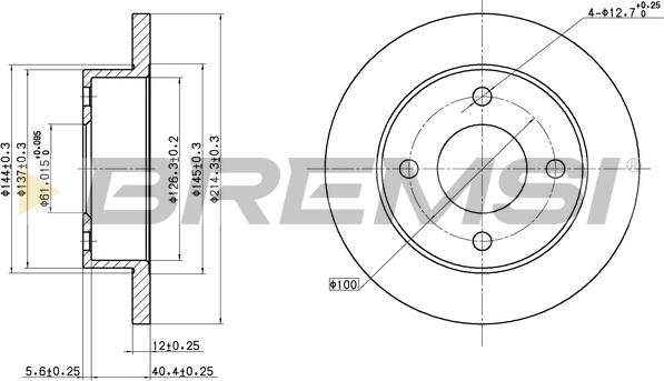 Bremsi CD6381S - Гальмівний диск avtolavka.club