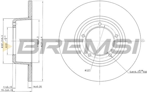 Bremsi CD6246S - Гальмівний диск avtolavka.club