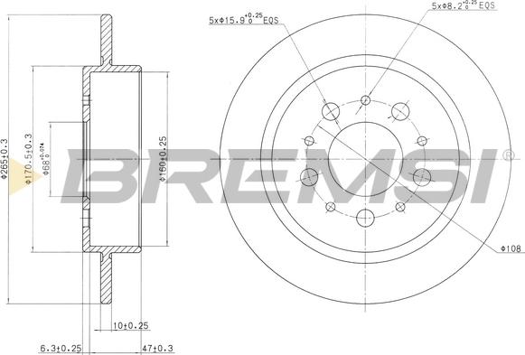 Bremsi CD6241S - Гальмівний диск avtolavka.club