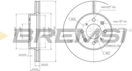 Bremsi CD6261V - Гальмівний диск avtolavka.club