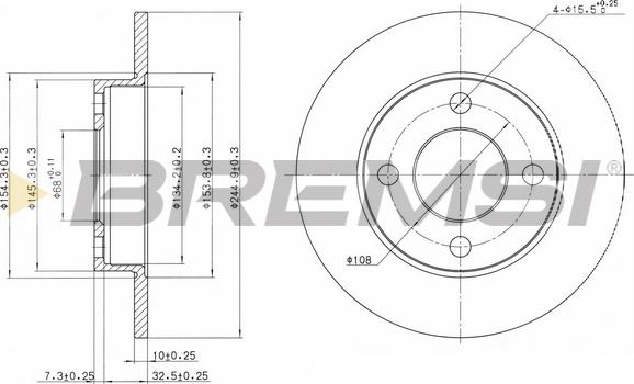 Bremsi CD6216S - Гальмівний диск avtolavka.club