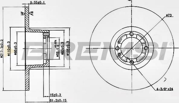 Bremsi CD6286S - Гальмівний диск avtolavka.club