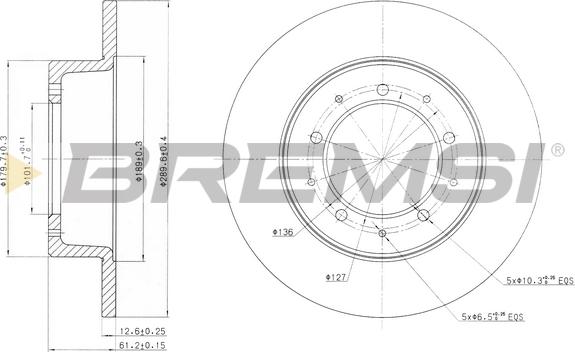 Bremsi CD6283S - Гальмівний диск avtolavka.club