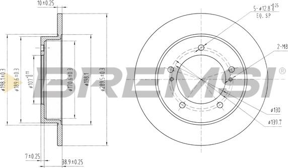 Bremsi CD6233S - Гальмівний диск avtolavka.club