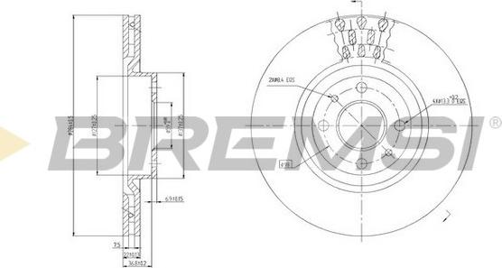 Bremsi CD6220V - Гальмівний диск avtolavka.club