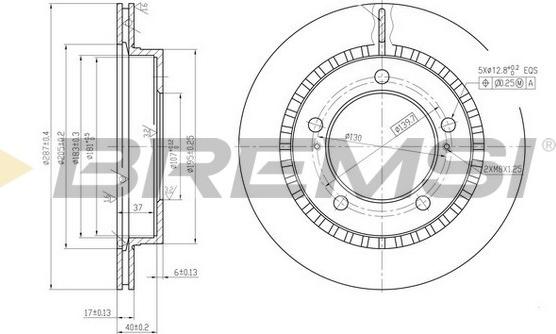 Bremsi CD6746V - Гальмівний диск avtolavka.club