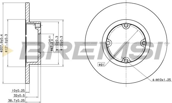 Bremsi CD6753S - Гальмівний диск avtolavka.club