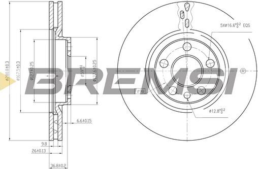 Bremsi CD6760V - Гальмівний диск avtolavka.club