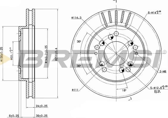 Bremsi CD6761V - Гальмівний диск avtolavka.club